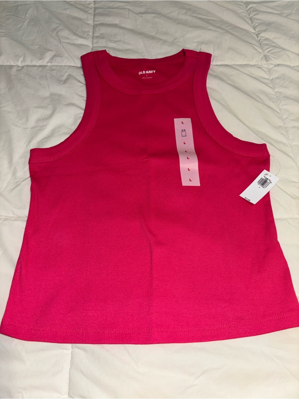 Old Navy Bright Pink Ribbed Tank